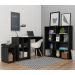 Conjunto de Mesa para Notebook Moon, Estante Grid e Mesa Lateral Olívia Preto
