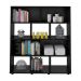 Conjunto de Mesa para Notebook Moon, Estante Grid e Mesa Lateral Olívia Preto