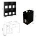 Conjunto de Mesa para Notebook Moon, Estante Grid e Mesa Lateral Olívia Preto