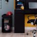Conjunto de Mesa para Notebook Moon, Estante Grid e Mesa Lateral Olívia Preto