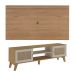 Conjunto de Painel para TV até 75 Polegadas Slim com Rack Charlotte 2 PT Carvalho e Off White