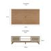 Conjunto de Painel para TV até 75 Polegadas Slim com Rack Charlotte 2 PT Carvalho e Off White
