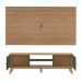 Conjunto de Painel para TV até 75 Polegadas Slim com Rack Charlotte 2 PT Carvalho e Verde Menta