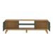 Conjunto de Painel para TV até 75 Polegadas Slim com Rack Charlotte 2 PT Carvalho e Verde Menta