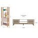 Conjunto de Rack Charlotte 2 PT com Estante Match 1 PT Carvalho e Off White