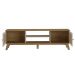 Conjunto de Rack Charlotte 2 PT com Mesa de Centro Redonda Jasmin Off White e Carvalho