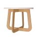 Conjunto de Rack Charlotte 2 PT com Mesa de Centro Redonda Jasmin Off White e Carvalho
