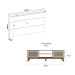 Conjunto de Rack Charlotte 2 PT com Painel para TV até 42 Polegadas Slim Pinho e Off White