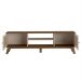 Conjunto de Rack Charlotte 2 PT com Painel para TV até 42 polegadas Slim Pinho e Off White