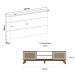 Conjunto de Rack Charlotte 2 PT com Painel para TV até 42 polegadas Slim Pinho e Off White