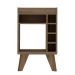 Conjunto de Rack Frank 120 cm com Bar Drink Off White e Marrom