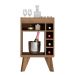 Conjunto de Rack Frank 120 cm com Bar Drink Off White e Marrom