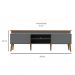 Conjunto de Rack Lumina 2 PT com Buffet Oásis 3 PT Carvalho e Grafite