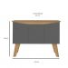 Conjunto de Rack Lumina 2 PT com Buffet Oásis 3 PT Carvalho e Grafite