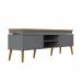 Conjunto de Rack Lumina 2 PT com Buffet Oásis 3 PT Carvalho e Grafite