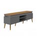 Conjunto de Rack Lumina 2 PT com Buffet Oásis 3 PT Carvalho e Grafite