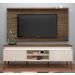 Conjunto de Rack Lumina com Painel para TV até 42 Polegadas Slim Off White e Pinho
