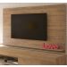 Conjunto de Rack Lumina com Painel para TV até 42 Polegadas Slim Off White e Pinho