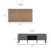 Conjunto de Rack Lumina com Painel para TV até 75 Polegadas Nevada Carvalho e Grafite