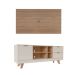 Conjunto de Rack Michigan com Painel para TV até 75 Polegadas Nevada Carvalho e Off White