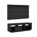 Conjunto de Rack Treviso com Painel para TV 55 Polegadas Slim Preto