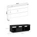 Conjunto de Rack Treviso com Painel para TV 55 Polegadas Slim Preto