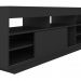 Conjunto de Rack Treviso com Painel para TV 55 Polegadas Slim Preto