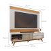 Conjunto de Rack Veneza 1 PT 2 GV com Painel para TV até 75 Polegadas Nilo Off White e Freijó