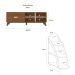 Conjunto de Rack Verona 2 GV com Mesa Lateral Retangular Andres Cedro e Off White