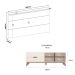 Conjunto de Rack Verona 2 GV com Painel para TV até 42 polegadas Slim Off White e Pinho
