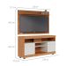 Conjunto de Rack Yara 2 PT com Painel para TV até 55 Polegadas Maia Freijó e Off White