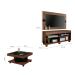 Conjunto de Rack com Painel para TV até 47 Polegadas Cross e Mesa de Centro Saara Amêndoa e Preto