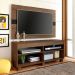 Conjunto de Rack com Painel para TV até 47 Polegadas Cross e Mesa de Centro Saara Amêndoa e Preto