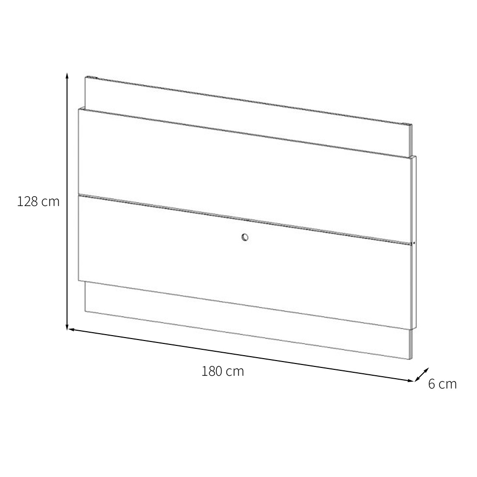 Conjunto de Rack com Painel para TV até 60 polegadas Classic I Nature e Off White 180 cm