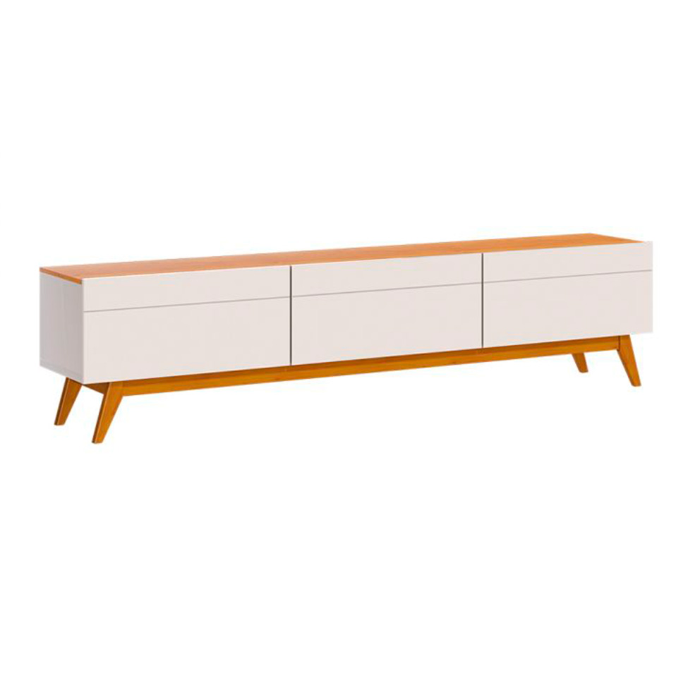 Conjunto de Rack com Painel para TV até 60 polegadas Classic I Nature e Off White 180 cm