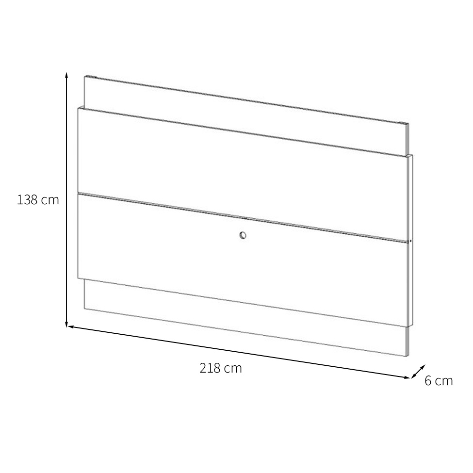 Conjunto de Rack com Painel para TV até 60 polegadas Classic I Nature e Off White 218 cm