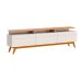 Conjunto de Rack com Painel para TV até 60 polegadas Classic Nature e Off White 180 cm
