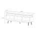 Conjunto de Rack com Painel para TV até 60 polegadas Classic Nature e Off White 180 cm