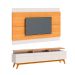Conjunto de Rack com Painel para TV até 60 polegadas Classic Nature e Off White 218 cm
