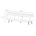 Conjunto de Rack com Painel para TV até 60 polegadas Classic Nature e Off White 218 cm