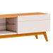 Conjunto de Rack com Painel para TV até 60 polegadas e Mesa de Centro Classic II Nature e Off White 180 cm