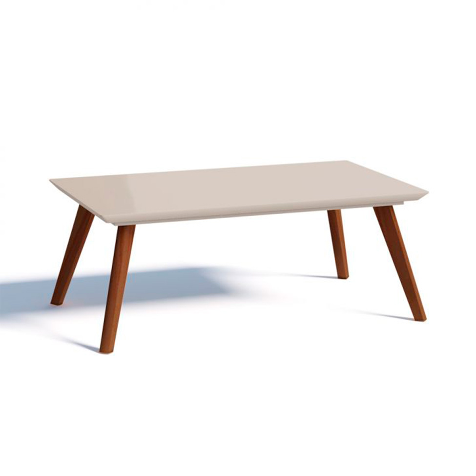 Conjunto de Rack com Painel para TV até 60 polegadas e Mesa de Centro Classic II Nature e Off White 180 cm
