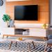 Conjunto de Rack com Painel para TV até 60 polegadas e Mesa de Centro Classic II Nature e Off White 218 cm