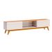 Conjunto de Rack com Painel para TV até 60 polegadas e Mesa de Centro Classic II Nature e Off White 218 cm
