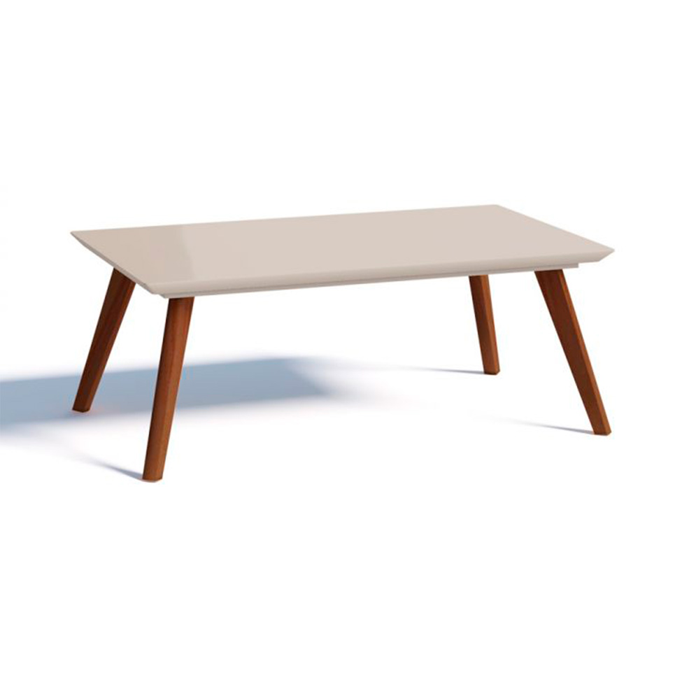 Conjunto de Rack com Painel para TV até 60 polegadas e Mesa de Centro Classic II Nature e Off White 218 cm