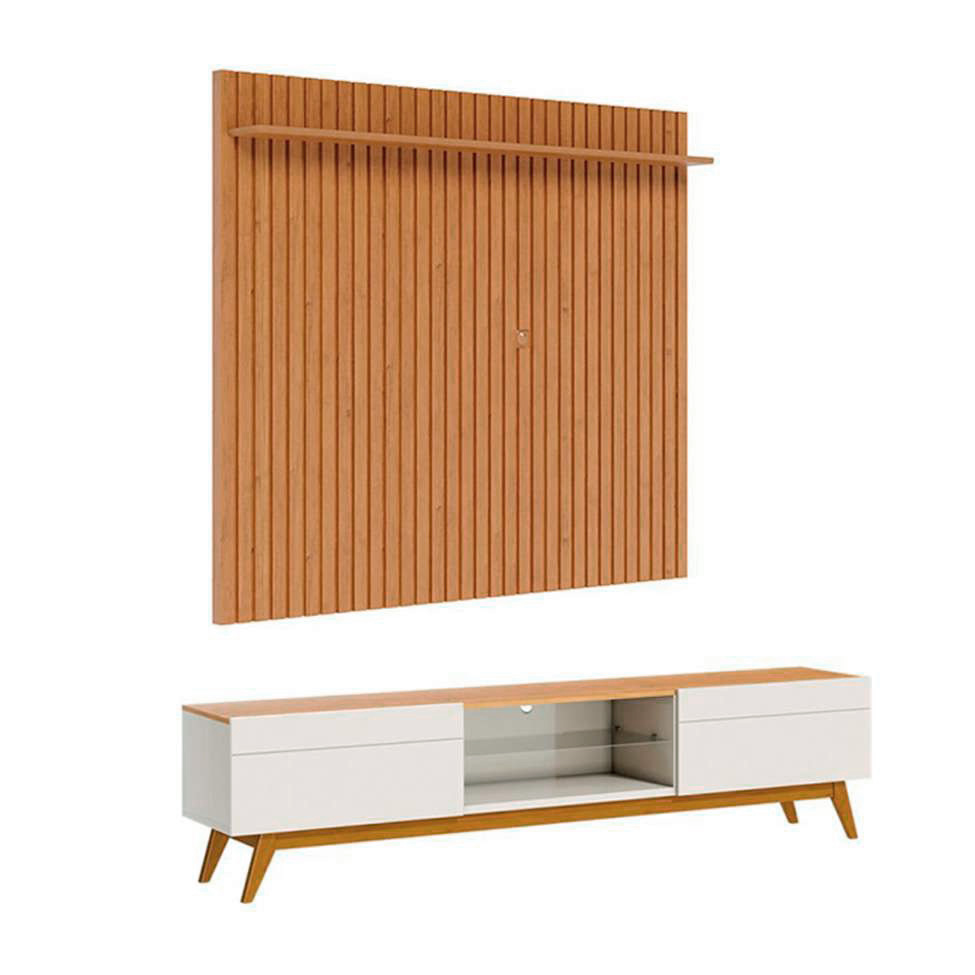 Conjunto de Rack com Painel para TV até 70 polegadas Classic II Nature
