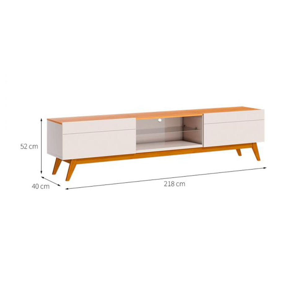 Conjunto de Rack com Painel para TV até 75 polegadas Classic II Nature