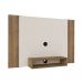 Conjunto de Sala de Estar Cine com Painel para TV até 40 polegadas, Mesa de Centro e Mesa Lateral Pinho e Off White