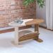 Conjunto de Sala de Estar Frank com Rack 1 PT, Bar e Mesa de Centro Pinho e Off White