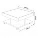 Conjunto de Sala de Estar Monza com Painel para TV até 50 polegadas, Mesa de Centro e Aparador Pinho e Off White